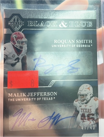 2018 Panini Majestic Black & Blue #5 Roquan Smith / Malik Jefferson — front