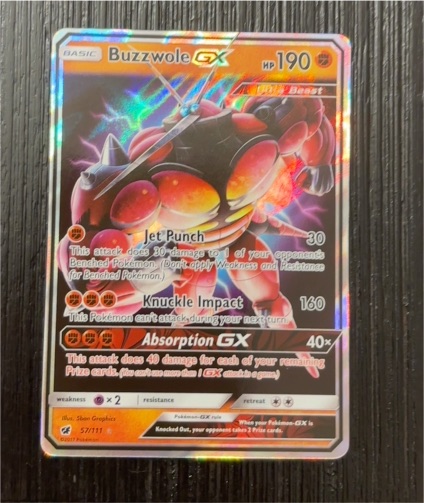 2017 Pokémon TCG Crimson Invasion #57 Buzzwole GX — front