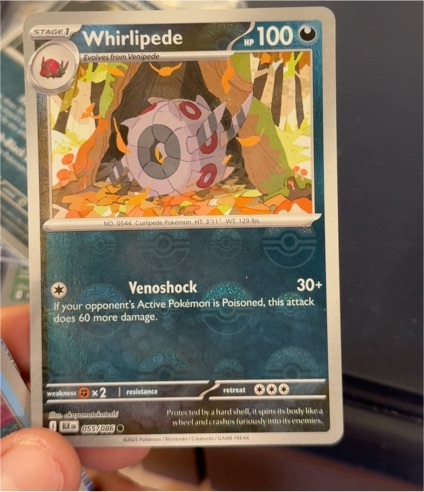 2025 Pokémon Black Bolt #055 Whirlipede — front