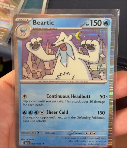 2025 Pokémon TCG Black Bolt #026 Beartic — front