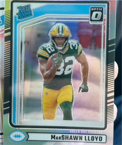 2024 Donruss Optic #374 MarShawn Lloyd Rated Rookie Preview Pink — front
