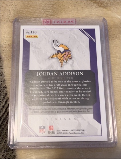 2023 Panini #120 Jordan Addison — front
