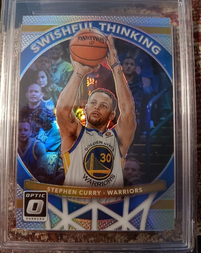 2017-18 Donruss Optic #7 Stephen Curry Swishful Thinking — front