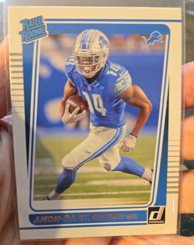 2021 Donruss #284 Amon-Ra St. Brown Rated Rookie — front