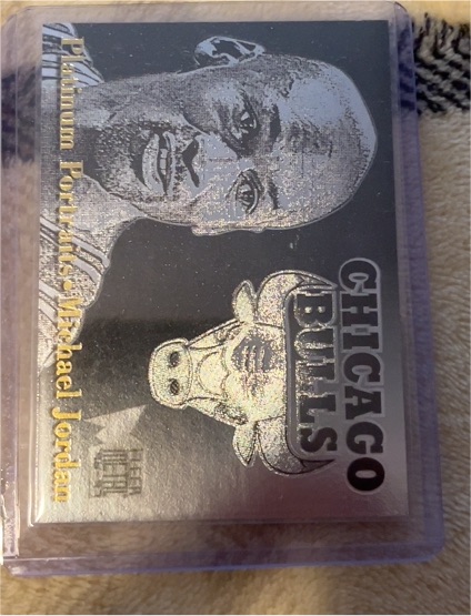 1996 Fleer Metal Platinum Portraits #5 Michael Jordan — front