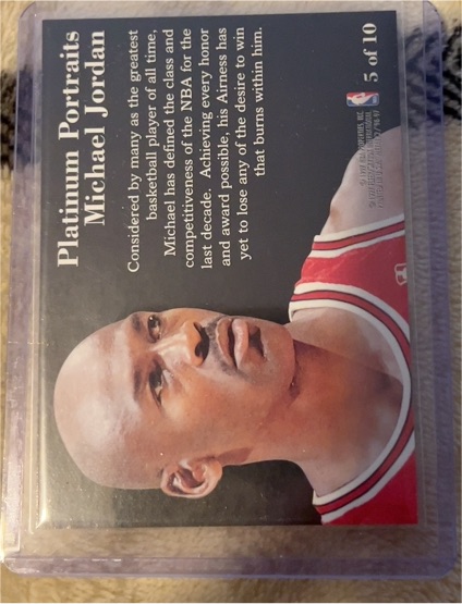 1993 Unknown Platinum Portraits Michael Jordan #5 of 10 — front