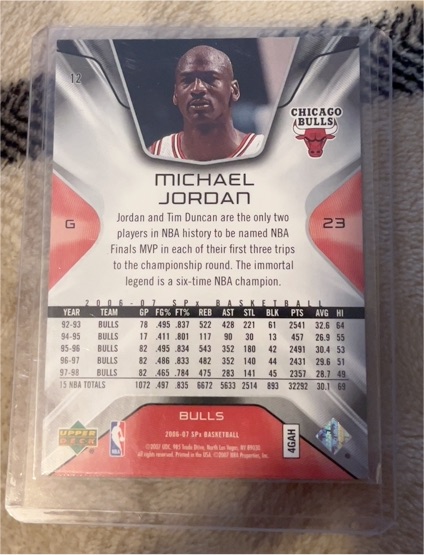 2006-07 Upper Deck SPx #4GAH Michael Jordan — front