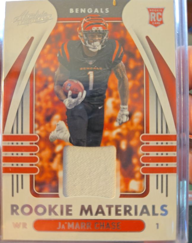 2021 Panini Absolute Football Rookie Materials #ARM-JMC Ja'Marr Chase — front