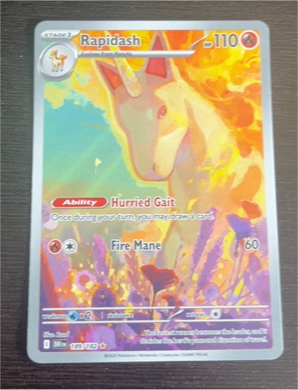 2025 Pokémon TCG Destined Rivals #189/182 Rapidash Illustration Rare — front