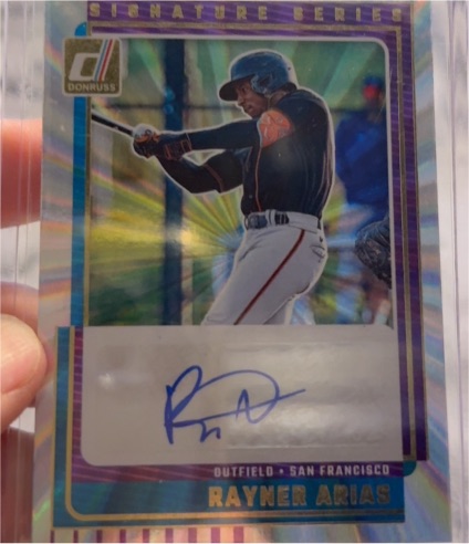 2025 Donruss Signature Series #SG-RAS Rayner Arias — front