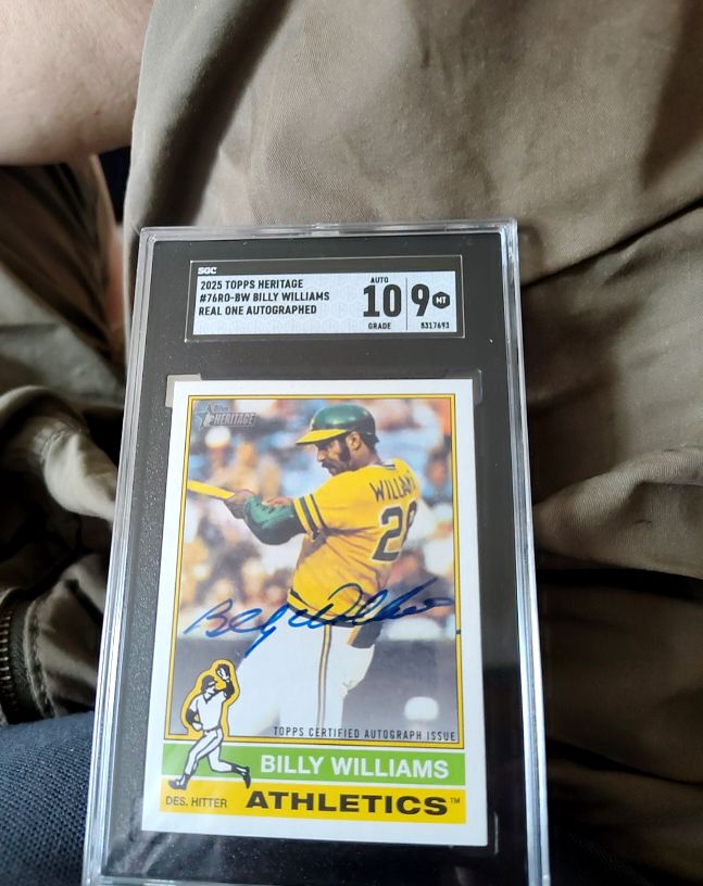 2025 Topps Heritage #76R0-BW Billy Williams Real One Autographed — front