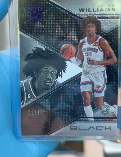 2023-24 Panini Black #Jalen Williams Rookie Card #09/15 — front
