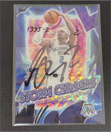 2023-24 Panini Mosaic #1335-Z Shai Gilgeous Alexander Storm Chasers — front