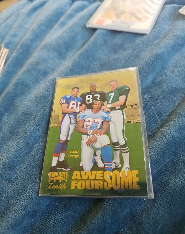 1997 Pinnacle Zenith #148 Eddie George, Terry Glenn, Awesome Foursome — front