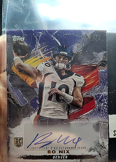 2023 Topps Bo Nix RC Denver Broncos — front