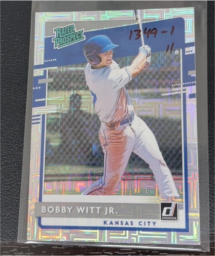 2020 Donruss Rated Prospect #RP-1 Bobby Witt Jr. — front