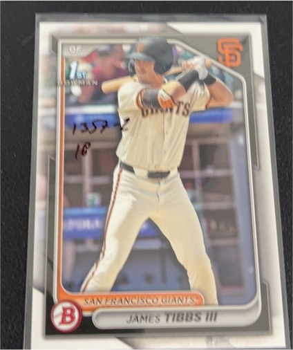 2024 Bowman Draft #BDC-40 James Tibbs III — front