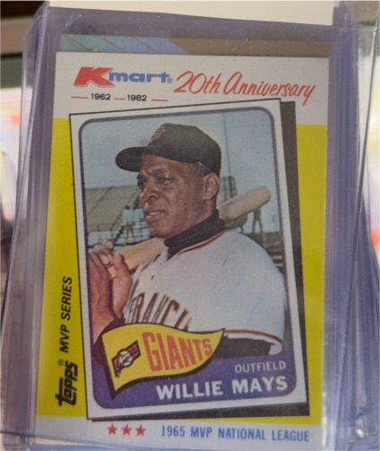 1982 Topps Kmart 20th Anniversary #8 Willie Mays — front