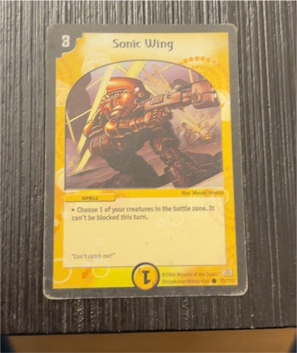 2004 Duel Masters #20 Sonic Wing — front