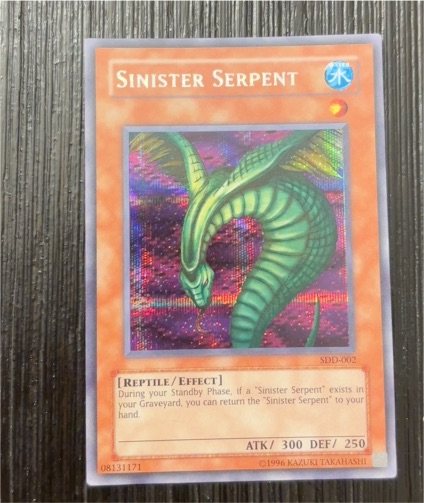 1996 Yugioh SDD-002 Sinister Serpent — front
