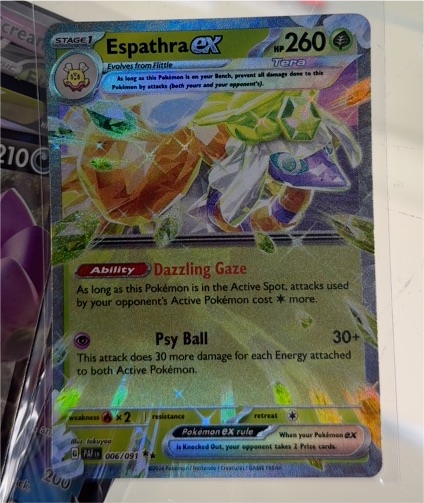 2024 Pokémon Paldean Fates #006 Espathra ex — front