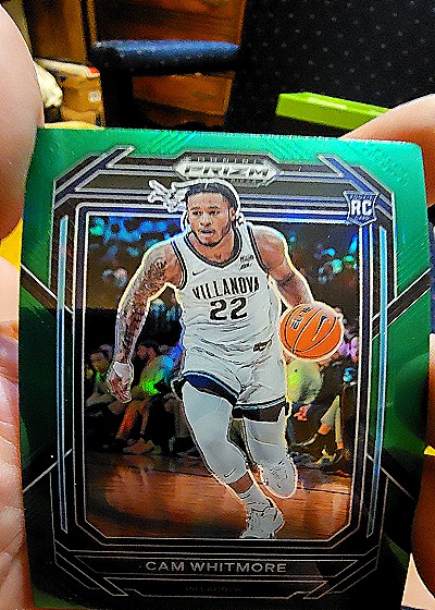 2023-24 Panini Prizm Draft Picks #98 Cam Whitmore Rookie RC Green Prizm — front