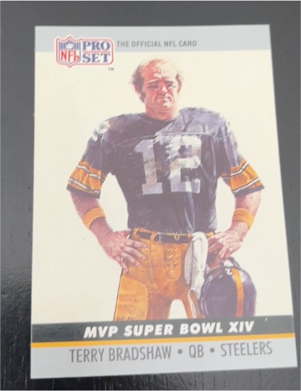 1990 Pro Set #14 Terry Bradshaw MVP Super Bowl XIV — front