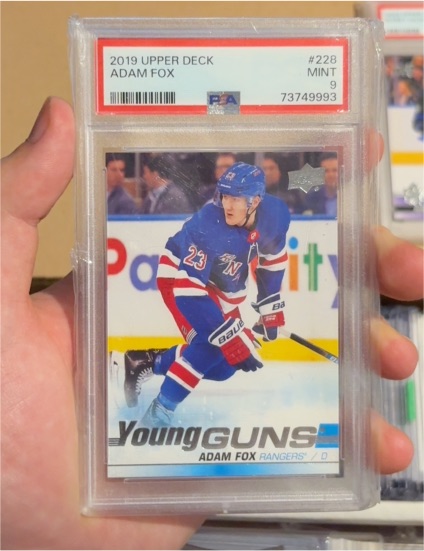 2019 Upper Deck #228 Adam Fox Young Guns — front