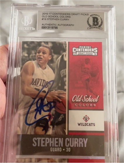 2016-17 Panini Contenders Draft Picks Old School Colors #19 Stephen Curry — front