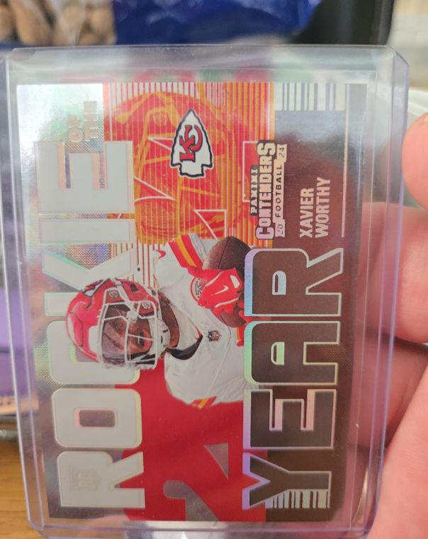 2024 Panini Contenders Rookie of the Year #6 Xavier Worthy — front
