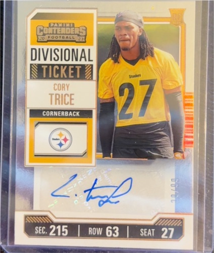 2023 Panini Contenders #144 Cory Trice Playoff Ticket — front