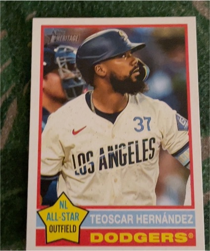 2025 Topps Heritage #395 Teoscar Hernández — front