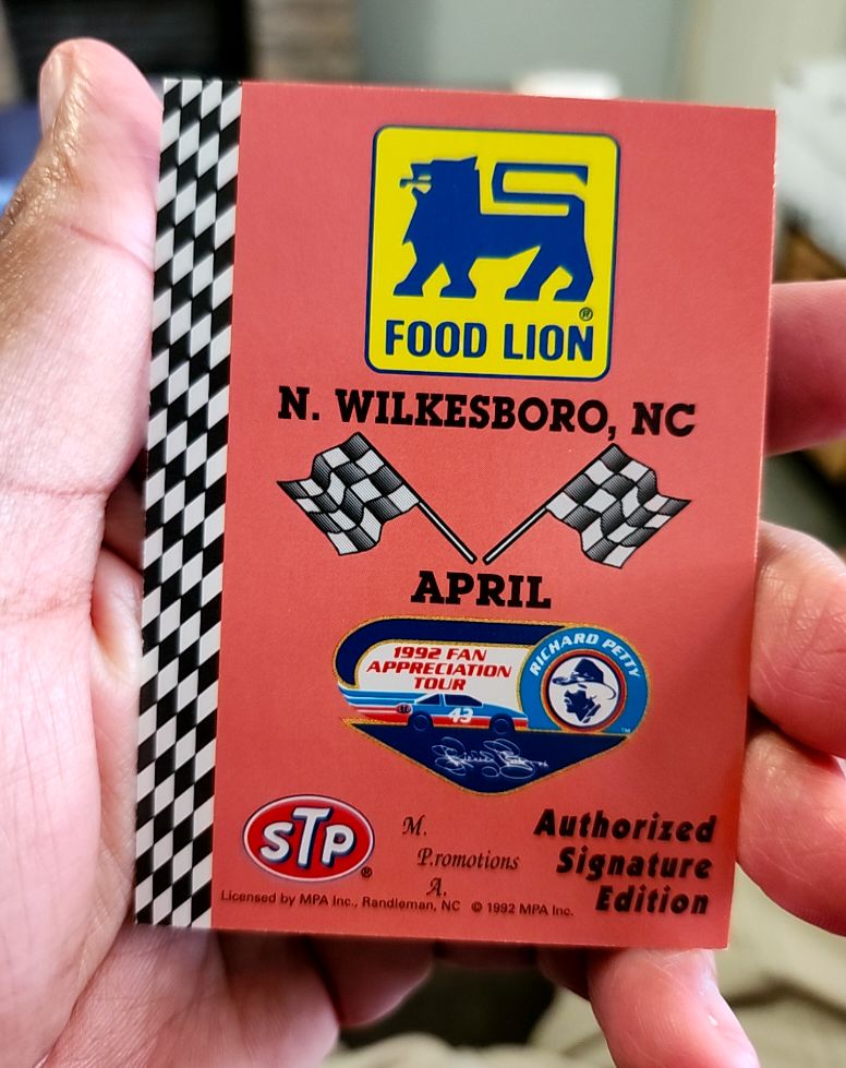 1992 MPA Food Lion Fan Appreciation Tour Richard Petty N. Wilkesboro NC April — front