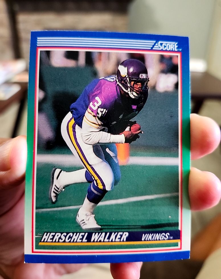 1990 Score #34 Herschel Walker — front