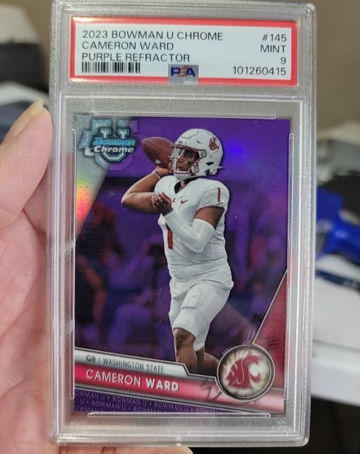 2023 Bowman U Chrome #145 Cameron Ward Purple Refractor — front