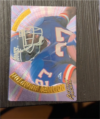 1994 Action Packed Warp Speed #WS7 Rodney Hampton Giants — front