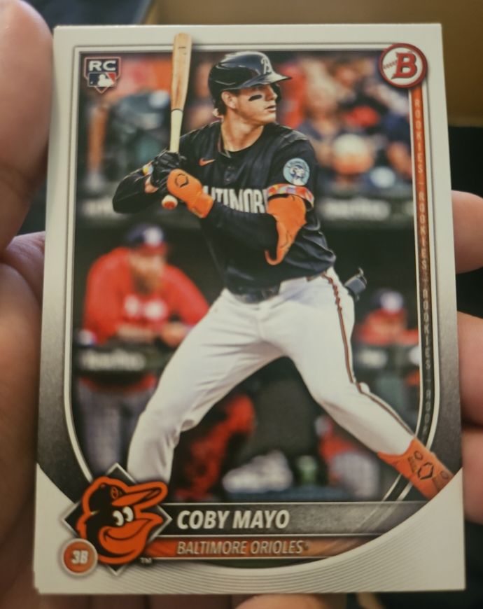 2025 Bowman #37 Coby Mayo Rookie Baltimore Orioles — front