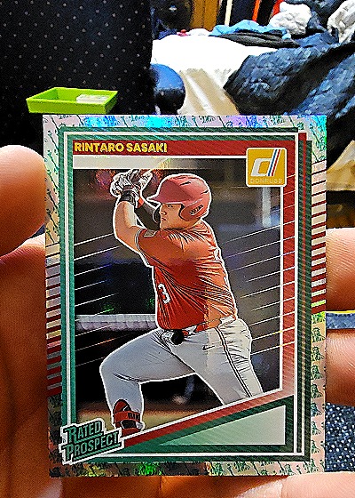 2025 Panini Donruss #127 Rintaro Sasaki Rated Prospect — front