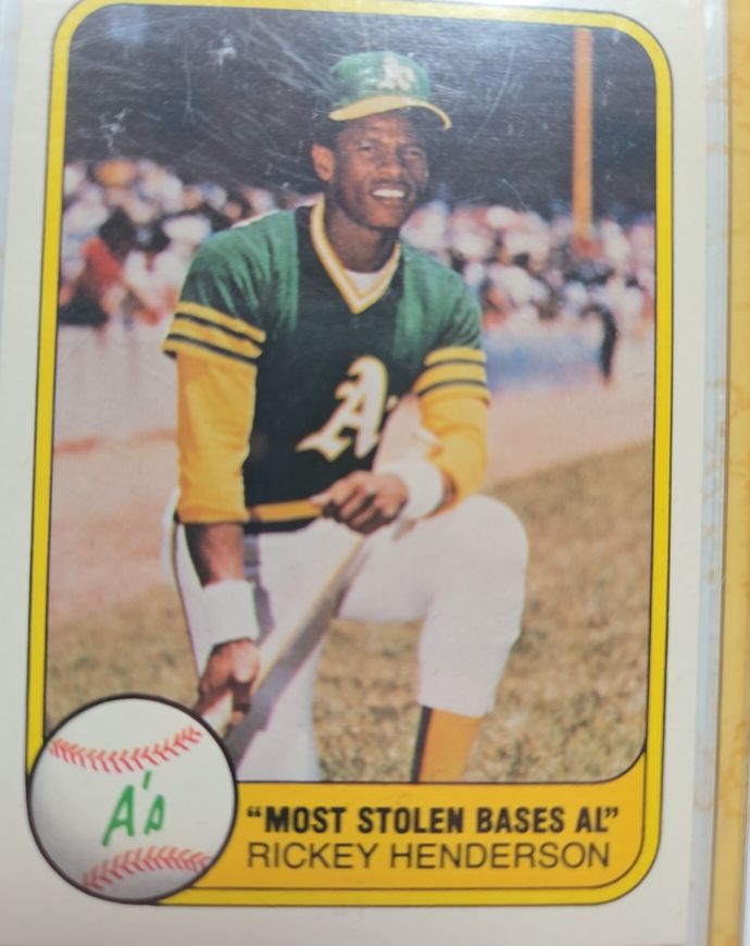 1981 Fleer #351 Rickey Henderson — front
