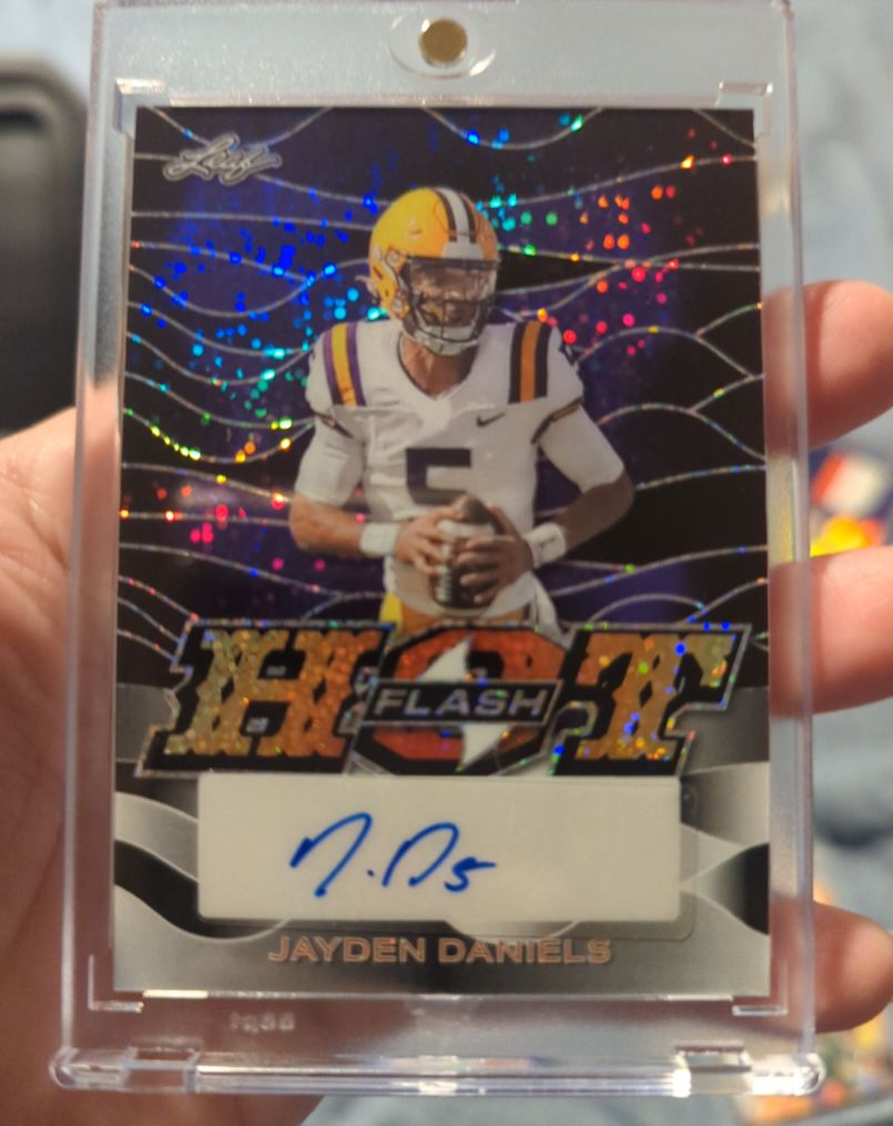 2024 Leaf Flash Hot Flash Jayden Daniels — front
