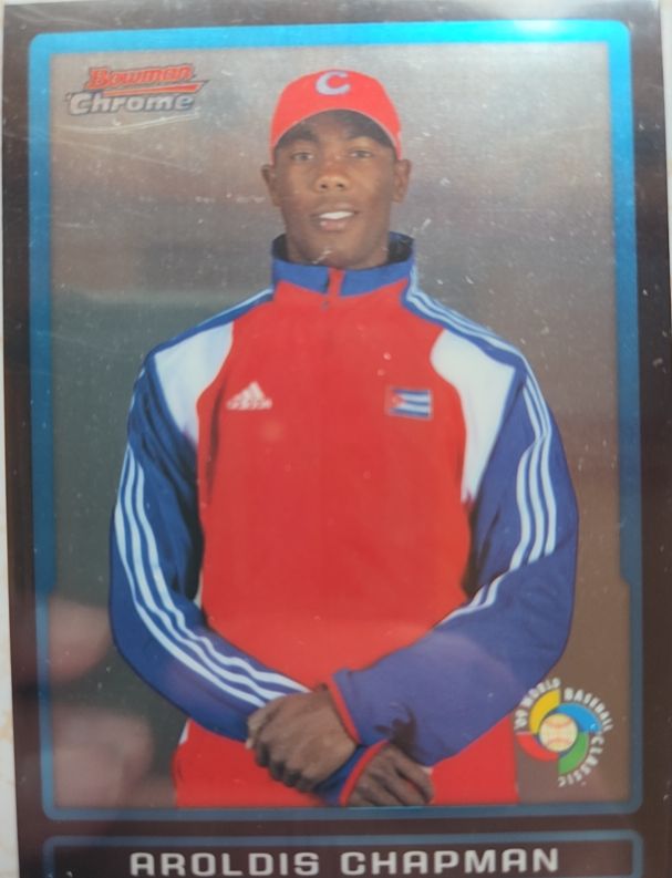 2009 Bowman Chrome Draft World Baseball Classic #BCW-24 Aroldis Chapman — front