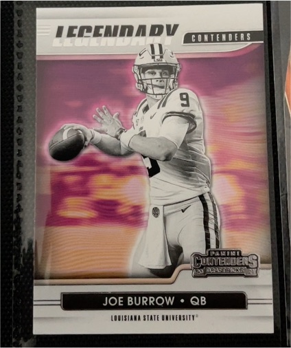 2021 Panini Contenders Draft Picks Legendary Contenders #12 Joe Burrow — front
