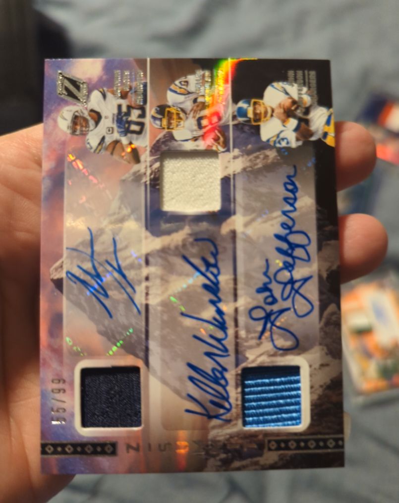 2023 Panini Zenith Z Summit Auto Patch Kellen Winslow John Jefferson Charlie Joiner — front