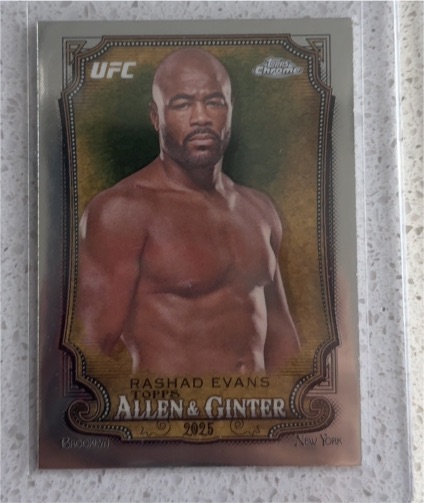 2025 Topps Chrome UFC #AAG-2 Rashad Evans Allen & Ginter — front