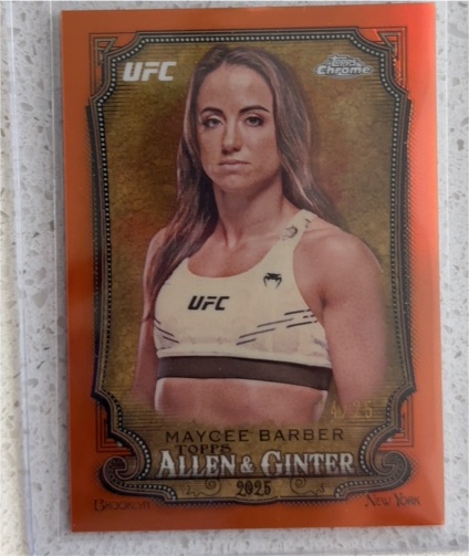 2025 Topps Chrome UFC #AAG-3 Maycee Barber Allen & Ginter — front