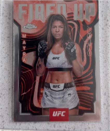 2025 Topps Chrome UFC #FUP-2 Mayra Bueno Silva Fired Up — front