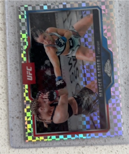 2025 Topps Chrome UFC #unknown Maycee Barber X-Fractor — front