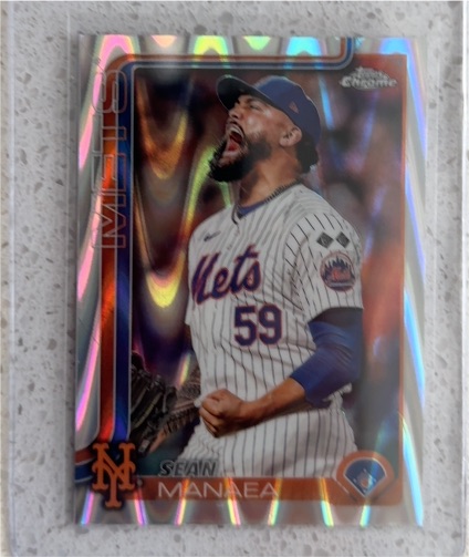 2025 Topps Chrome #287 Sean Manaea Raywave — front