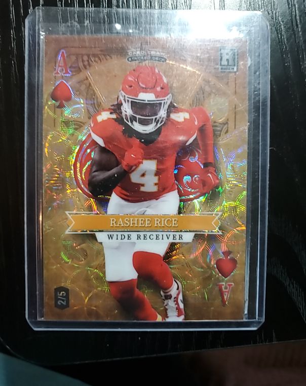 2023 Wild Card 5 Card Draw Ace of Hearts #2/5 Rashee Rice — front
