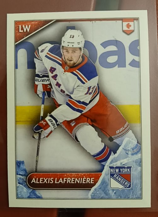 2021-22 Topps NHL Sticker Collection #385 Alexis Lafreniere — front